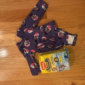 Hanna Andersson Purple Fish Print Swimsuit + Swim Diapers!